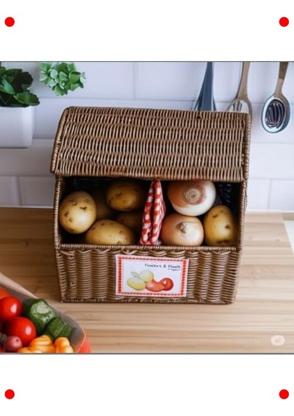 Iki Bölmeli Hasır Örgü Patates Soğan Sepeti fiyatları