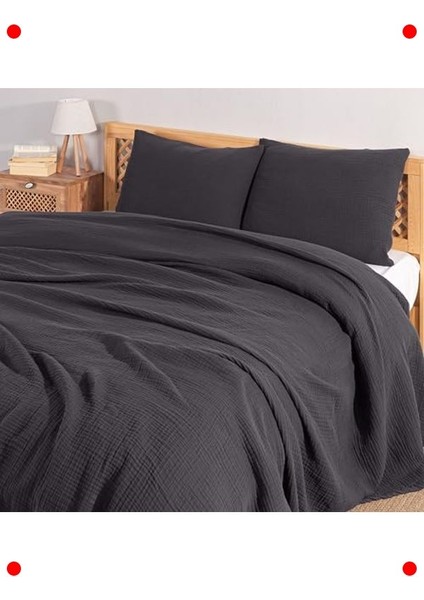 Çift Kişilik %100 Pamuk Müslin Yatak Örtüsü Seti fiyatları