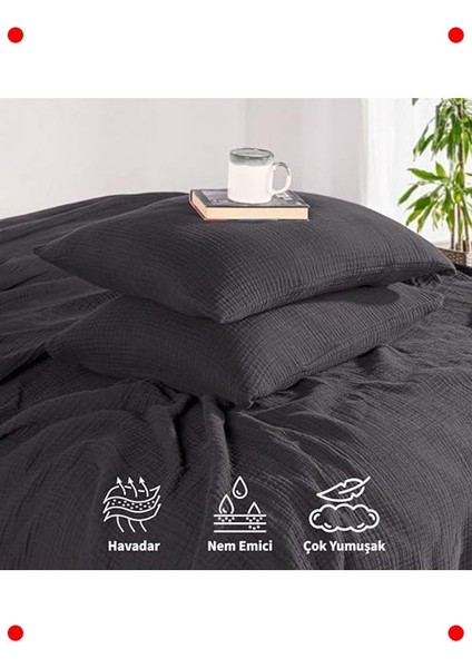 Çift Kişilik %100 Pamuk Müslin Yatak Örtüsü Seti indirimleri