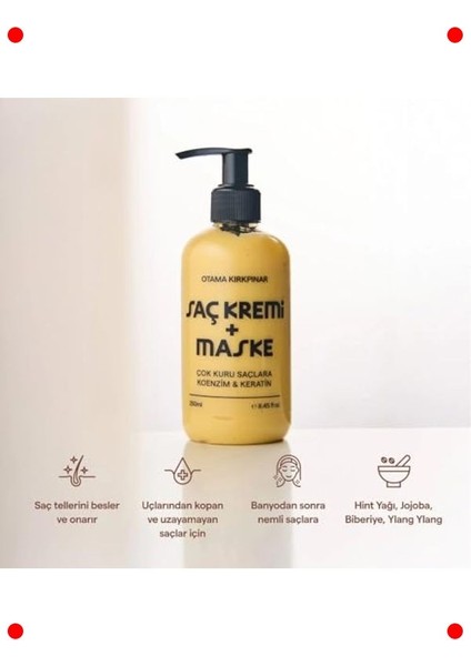 Çok Kuru Saçlar Için Bakım Kremi ve Maske 250 ml fiyatları