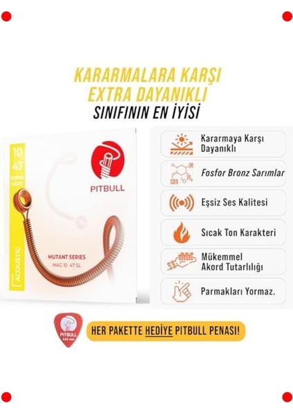 Kaplamalı Akustik Gitar Teli Seti Süper Hafif fiyatları