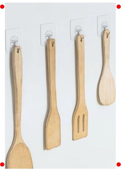 5'li Şeffaf Güçlü Yapışkan Duvar Askısı Kanca Seti modelleri