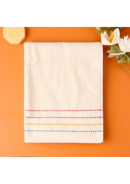 Soft Bead Yüz Havlusu - Bej - 50X90 cm