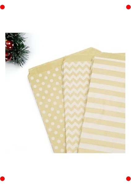 Puantiye Desenli Kraft Kağıt Kese 50 Adet 11X20 cm indirimleri