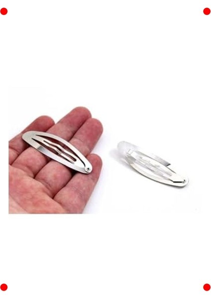 100 Adet Gümüş Renk 5 cm Metal Çıtçıt Toka fırsatları