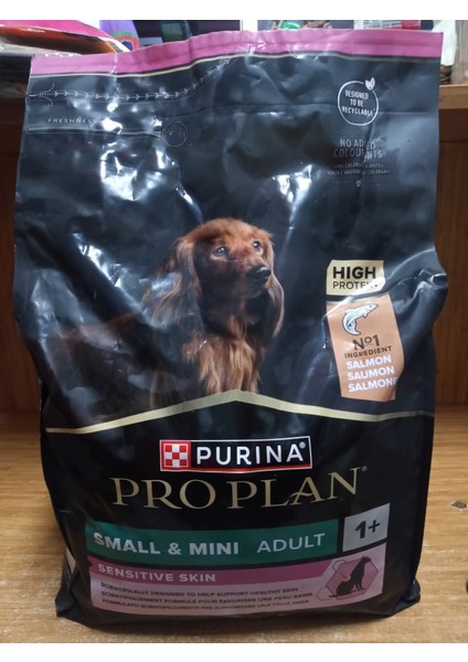 Hassas Deriye Sahip Küçük ve Mini Irk Yetişkin Köpek Kuru Mama Somonlu 3 kg +5 Adet Ağız ve Diş Temizleyici Köpek Ödül Çubuk