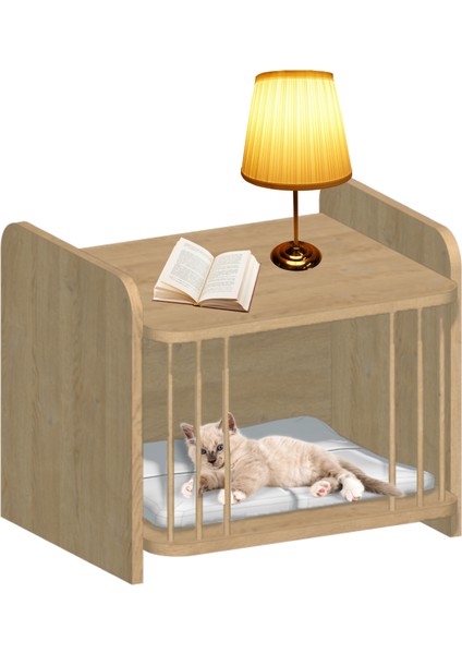 Ahşap Çerçeveli Evcil Hayvan Yatağı – Kedi & Köpek Için Yatak Yanı / Koltuk Yanı Pet Sofa fiyatları