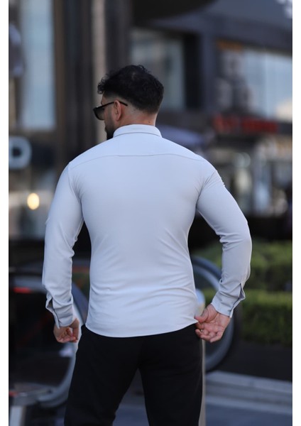 Slim Fit Uzun Kollu Klasik Yaka Düğmeli Gömlek - Şık & Günlük Kombin modelleri