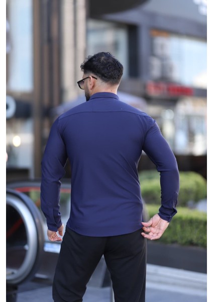 Slim Fit Uzun Kollu Klasik Yaka Düğmeli Gömlek - Şık & Günlük Kombin fiyatları