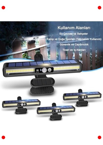 Güneş Enerjili Hareket Sensörlü LED Mandallı Lamba modelleri