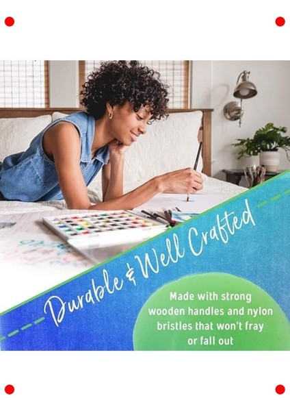 Sanatçı Fırçası Seti (10 Adet) Naylon Uçlu Çok Yönlü fırsatları