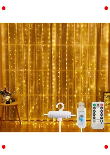 3X3M Kumandalı Animasyonlu LED Perde Işık