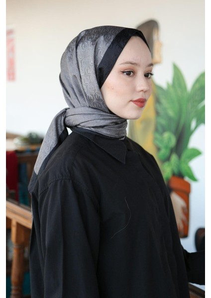 Hint Ipek Premium Lux Original Monogram Şal (Ipek Vual, Özel Seri, Yüksek Kalite, Hafif, Rahat, Şık, Tesettür Giyim, Shawl, Hijab)