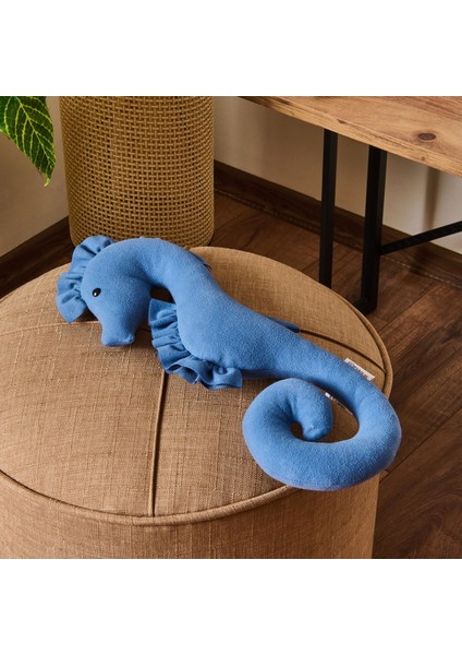 Soft Denizatı Figürlü Yastık - Mavi - 18X40 cm