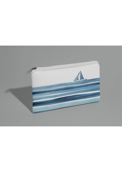 Deniz ve Kayık Temali Tasarım Kumaş Kalemlik fiyatları