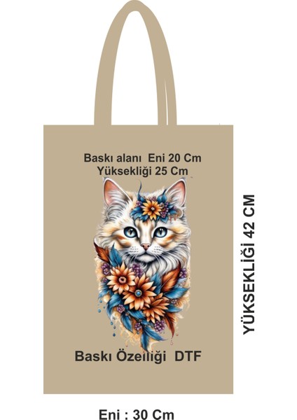 Eni 30 cm Yüksekliği 42 cm Saplı Bez Poşet fiyatları