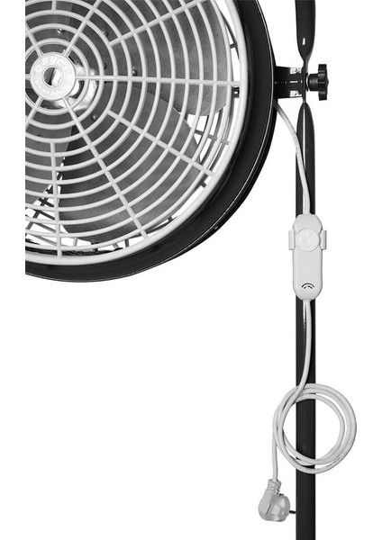 Ayas Devekuşu Retro Tekerlekli Sanayi Tipi Vantilatör - Füme fırsatları