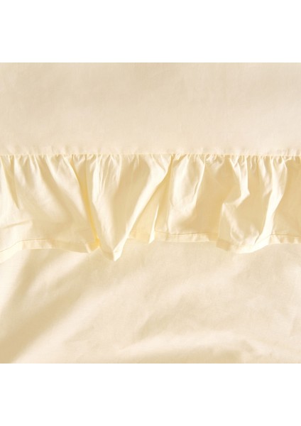 Soft Boho Fırfırlı Çift Kişilik Nevresim Takımı - Bej modelleri