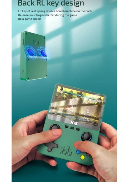 X6 Hd Görüntü Retro Oyun Konsolu Taşınabilir El Atarisi 10.000 Adet Oyun 11 Farklı Simülatör 3.5 Inç indirimleri