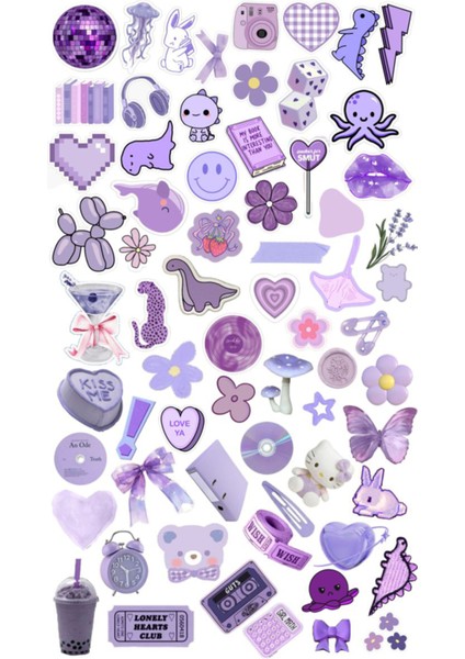 Popüler Mor Telefon Laptop Notebook Tablet Defter Matara Stiker Etiket ST2078