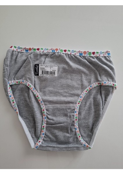 Kız Çocuk Elastan Bato - Slip - Külot - 6 Adet - Çok Renkli