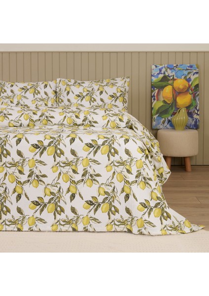 Soft Fresco Tek Kişilik Pike Takımı - Beyaz