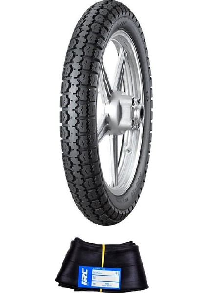 Irc 18 Jant 3.50-18 Tube Type (Iç Lastikli) R (Arka) Nr-9 Motosiklet Dış Lastiği + Irc 3.25/3.50-18 Iç Lastik Seti
