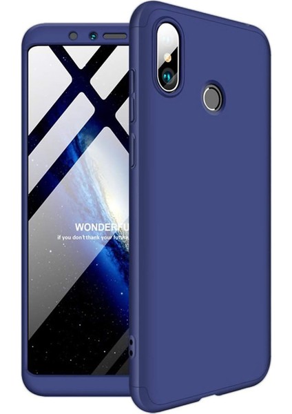Mi A2 (Mi 6x) Için Kılıf Dip 360 Protective Lacivert [mi A2 (Mi 6x) ile Uyumlu Kılıf - Lacivert]