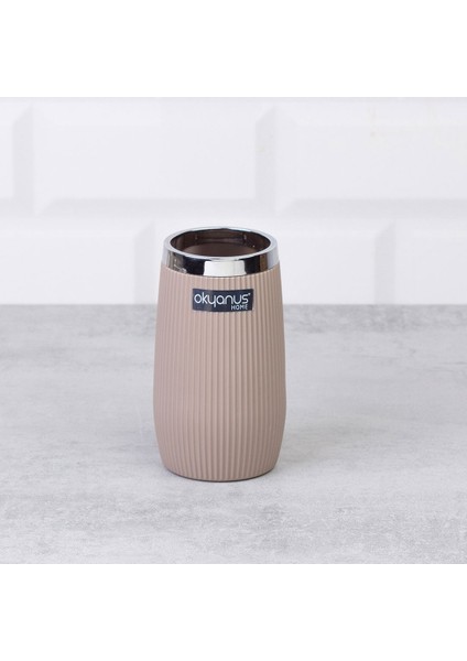 Home Çizgili Yuvarlak Diş Fırçalık Macunluk - Asorti fiyatları