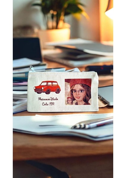 Tasarım Kişiye Özel Baskılı Kumaş Kalemlik