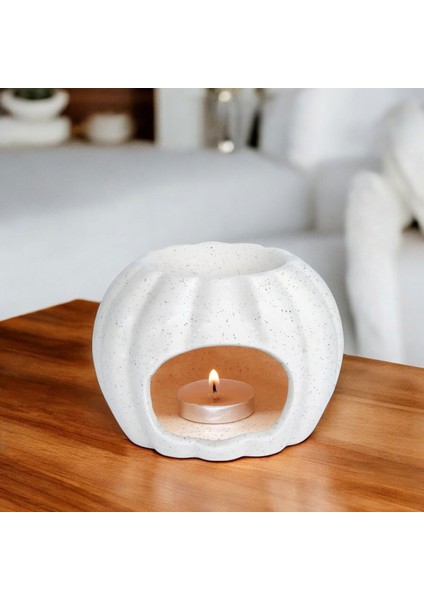 Deco Bona Seramik Buhurdanlık - Krem - 11,5 cm