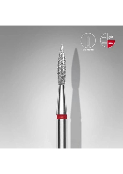 Elmas Sivri Alev Freze Expert, Kırmızı, Çap 2,3 Mm, Çalışma Kısmı 8 mm