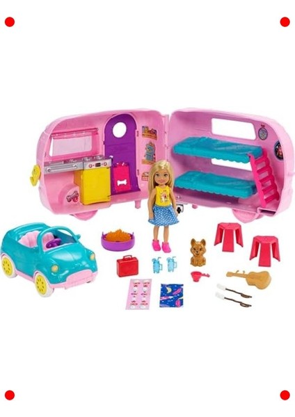 Minik Bebek Karavan Oyun Seti, Köpek ve Aksesuarlı
