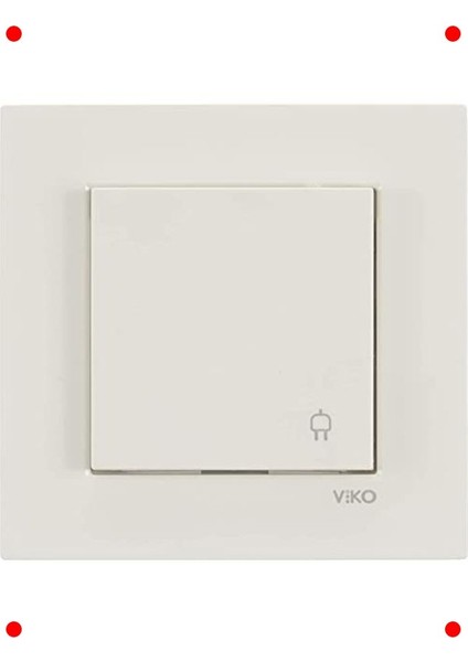 Krem Renk Kapaklı Topraklı Çocuk Korumalı Priz