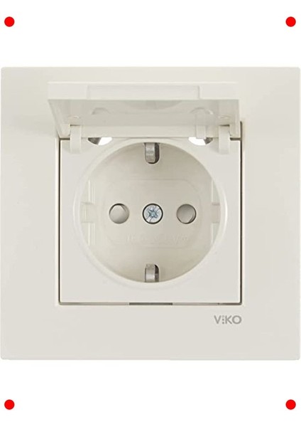 Krem Renk Kapaklı Topraklı Çocuk Korumalı Priz fiyatları