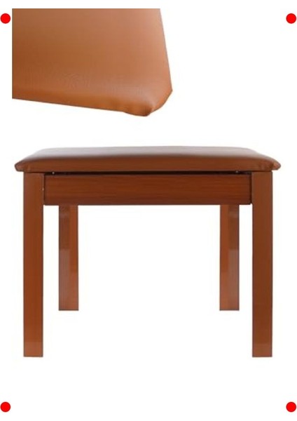 Depolama Bölmeli Piyano Taburesi - Turuncu