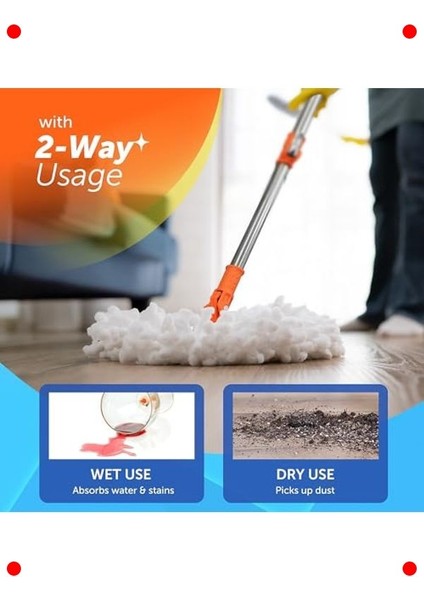 Yeni Nesil Otomatik Temizlik Seti - Döner Başlıklı Paspas indirimleri