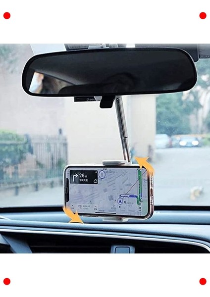 Araç Içi Ayarlanabilir Dikiz Aynası Telefon Tutucu