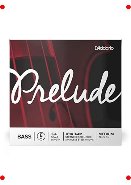 Kontrabas Mi Teli (3/4 Boy, Orta Gerilim)