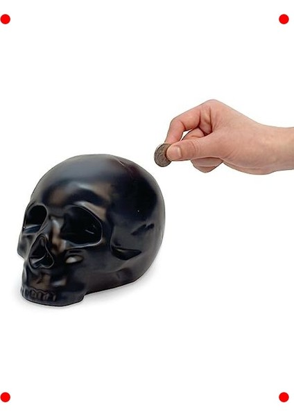 Şık Kafatası Tasarımlı Siyah Kumbara modelleri