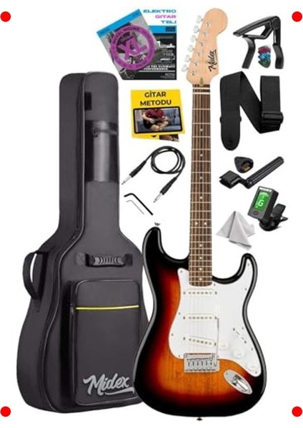 Gül Klavye Sss Manyetik Elektro Gitar Seti