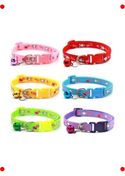 Tavşan Desenli Dokuma Kedi Boyun Tasması - Pembe