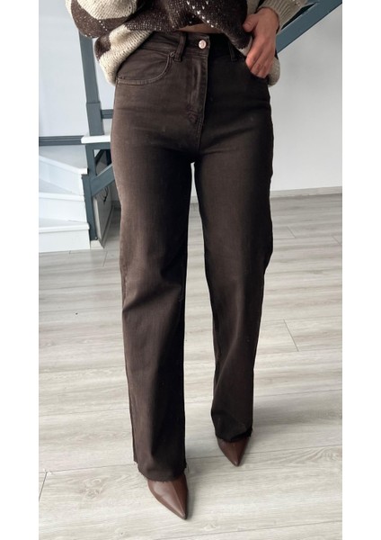 Acı Kahve Likralı Straight Jean fırsatları