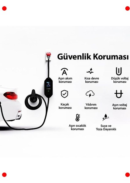 Ev Şarj Kablosu 11KW Tip 2, 5m, Ayarlanabilir Akım fırsatları