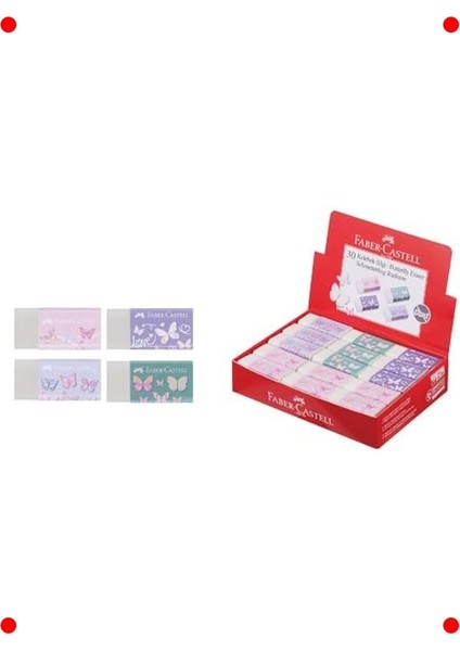 Kelebek Tasarımlı Tozsuz Silgi