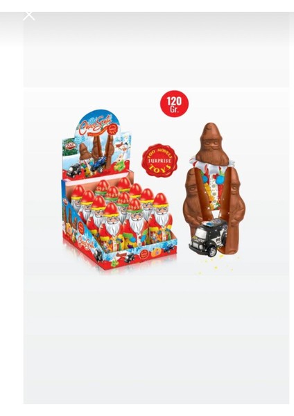 Noel Baba Oyuncaklı Çikolata 120GR 12'li Paket