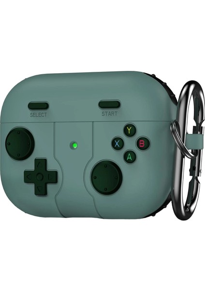 Apple Airpods Pro 3 Kılıf Retro Gamepad Yeşil