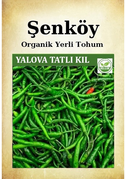 Yerli Yalova Tatlı Kıl Biberi Tohumu Doğal Ata Tohumu Pakette 5 gr 750 Tohum + Hediye Sebze Tohumu