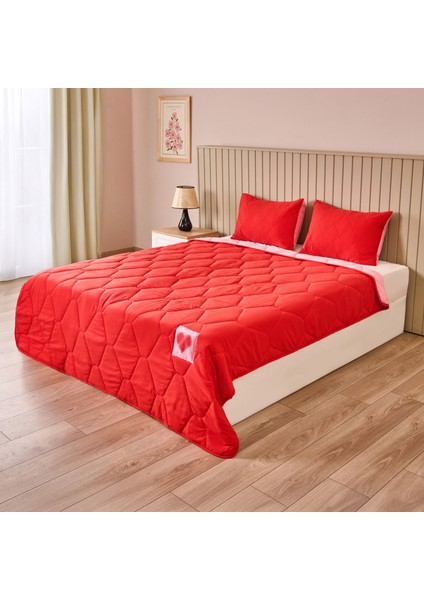 Soft Konfor Tek Kişilik Uyku Seti - Kırmızı / Pembe