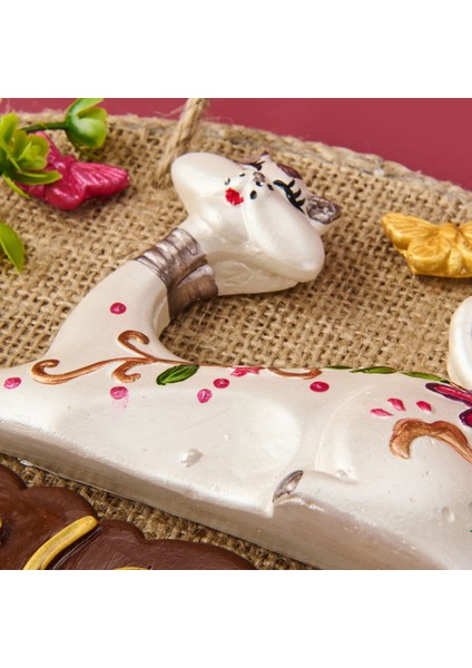 Dekoratif Welcome Cat Kapı Süsü - Renkli - 26X16 cm modelleri